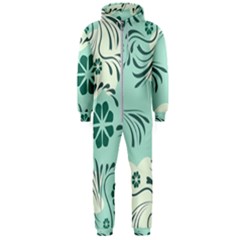 Folk Flowers Pattern  Hooded Jumpsuit (men)  by Eskimos