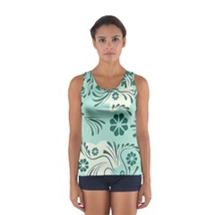 Folk Flowers Pattern  Sport Tank Top  by Eskimos