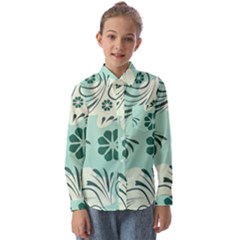 Folk Flowers Pattern  Kids  Long Sleeve Shirt by Eskimos