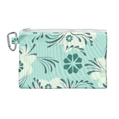 Folk Flowers Pattern  Canvas Cosmetic Bag (large) by Eskimos