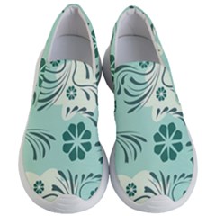 Folk Flowers Pattern  Women s Lightweight Slip Ons by Eskimos