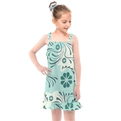 Folk Flowers Pattern  Kids  Overall Dress by Eskimos