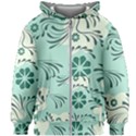 Folk flowers pattern  Kids  Zipper Hoodie Without Drawstring View1