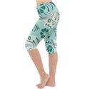 Folk flowers pattern  Lightweight Velour Cropped Yoga Leggings View2