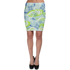 Folk Flowers Pattern  Bodycon Skirt by Eskimos