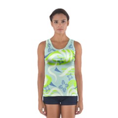 Folk Flowers Pattern  Sport Tank Top  by Eskimos