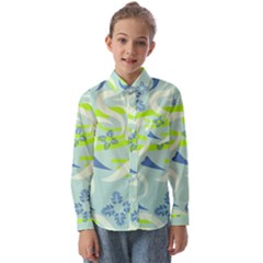 Folk Flowers Pattern  Kids  Long Sleeve Shirt