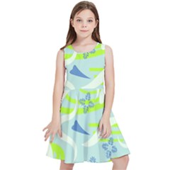 Folk Flowers Pattern  Kids  Skater Dress