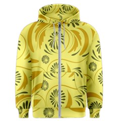 Folk Flowers Pattern  Men s Zipper Hoodie by Eskimos