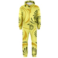 Folk Flowers Pattern  Hooded Jumpsuit (men)  by Eskimos