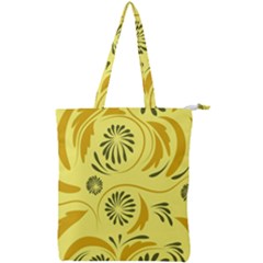 Folk Flowers Pattern  Double Zip Up Tote Bag by Eskimos