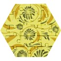 Folk flowers pattern  Wooden Puzzle Hexagon View1