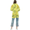 Folk flowers pattern  Women s Long Oversized Pullover Hoodie View2