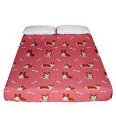 Cute Corgi Dogs Fitted Sheet (california King Size) by SychEva