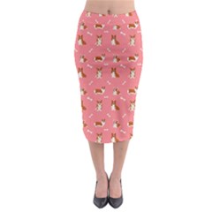 Cute Corgi Dogs Midi Pencil Skirt by SychEva