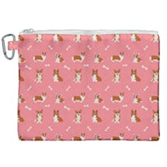 Cute Corgi Dogs Canvas Cosmetic Bag (xxl) by SychEva