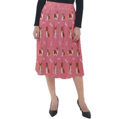 Cute Corgi Dogs Classic Velour Midi Skirt  by SychEva