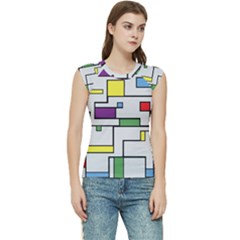 Colorful Rectangles Women s Raglan Cap Sleeve Tee