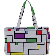 Colorful Rectangles Canvas Work Bag by LalyLauraFLM