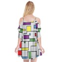 Colorful Rectangles Cutout Spaghetti Strap Chiffon Dress View2