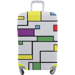 Colorful Rectangles Luggage Cover (large)