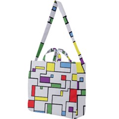 Colorful Rectangles Square Shoulder Tote Bag by LalyLauraFLM