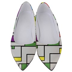 Colorful Rectangles Women s Low Heels by LalyLauraFLM