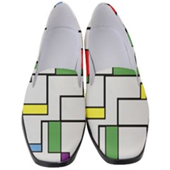 Colorful Rectangles Women s Classic Loafer Heels by LalyLauraFLM