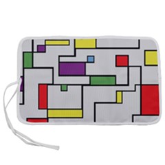 Colorful Rectangles Pen Storage Case (l) by LalyLauraFLM