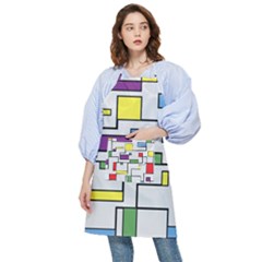 Colorful Rectangles Pocket Apron by LalyLauraFLM