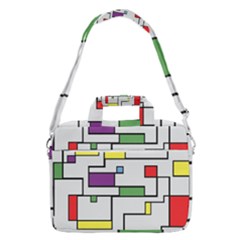 Colorful Rectangles Macbook Pro Shoulder Laptop Bag (large)