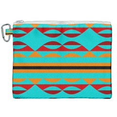 Shapes On A Blue Background Canvas Cosmetic Bag (XXL)