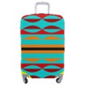 Shapes On A Blue Background Luggage Cover (Medium) View1