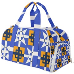 Shapes On A Blue Background                                                       Burner Gym Duffel Bag