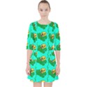 Racoon Butter And Mushroom Coral Pocket Dress View1