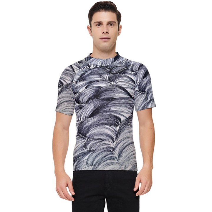 MONOCHROME SMUDGE Men s Short Sleeve Rash Guard