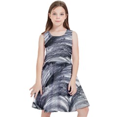 Monochrome Smudge Kids  Skater Dress