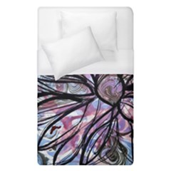 Mixed Media Petals Duvet Cover (single Size) by kaleidomarblingart