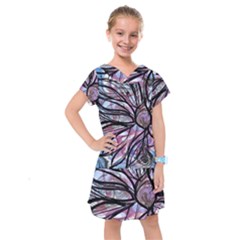 Mixed Media Petals Kids  Drop Waist Dress