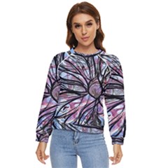 Mixed Media Petals Women s Long Sleeve Raglan Tee