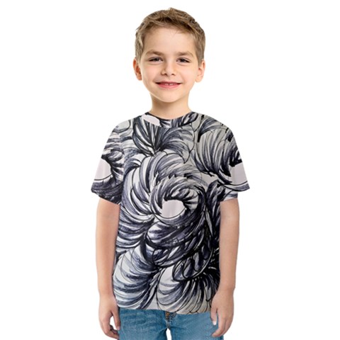 Mono Patterns Kids  Sport Mesh Tee by kaleidomarblingart