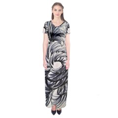 Mono Patterns Short Sleeve Maxi Dress