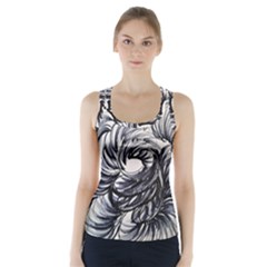 Mono Patterns Racer Back Sports Top by kaleidomarblingart