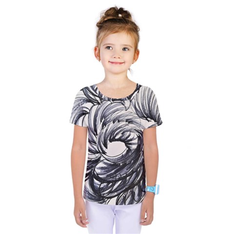 Mono Patterns Kids  One Piece Tee by kaleidomarblingart