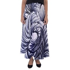 Mono Patterns Flared Maxi Skirt