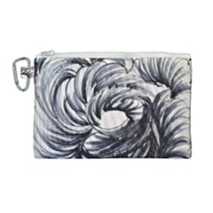 Mono Patterns Canvas Cosmetic Bag (large) by kaleidomarblingart