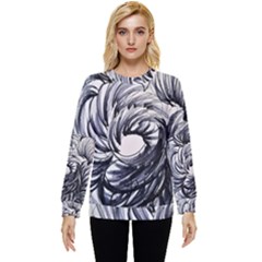 Mono Patterns Hidden Pocket Sweatshirt by kaleidomarblingart