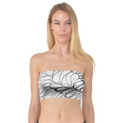 Mono Swirls Bandeau Top by kaleidomarblingart