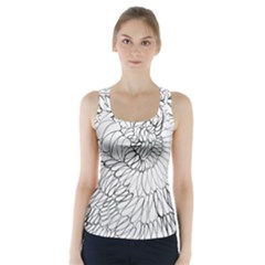 Mono Swirls Racer Back Sports Top by kaleidomarblingart