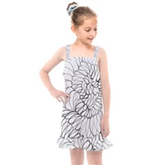 Mono Swirls Kids  Overall Dress by kaleidomarblingart